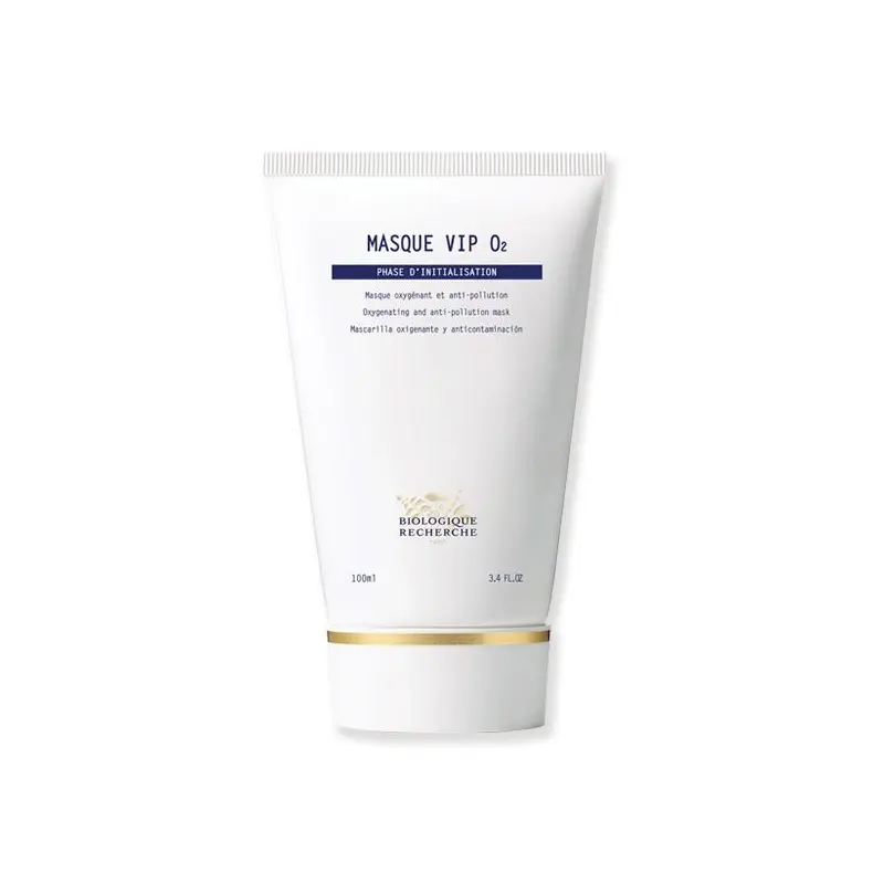 Masque VIP O₂: mascarilla oxigenante que aporta luminosidad intensa y frescura al rostro; perfecta para piel apagada o sometida a estrés ambiental.